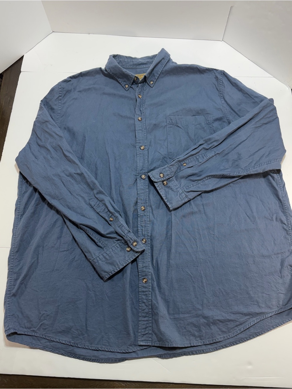 The Foundry Men's Slate Blue Long Sleeve Button Down 3XLT